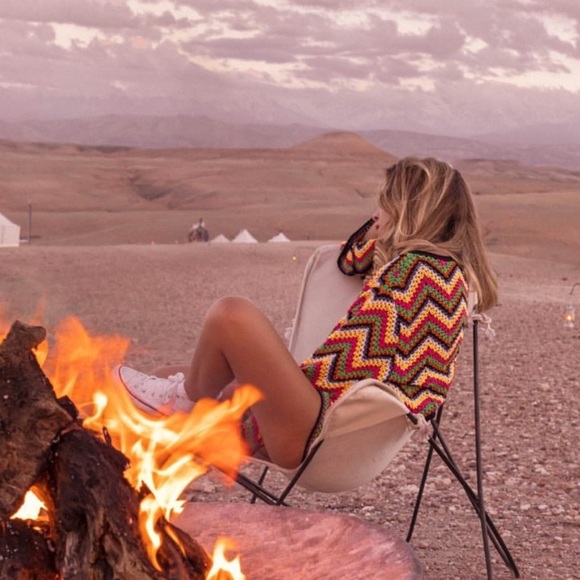 multicolor crochet set shorts and top - Picture 2 of 9